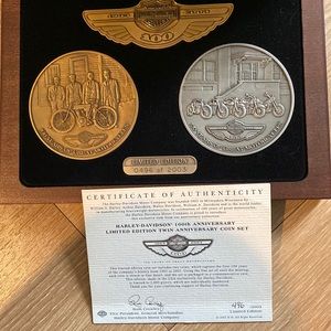 100th anniv Harley Davidson Limited edition coin set